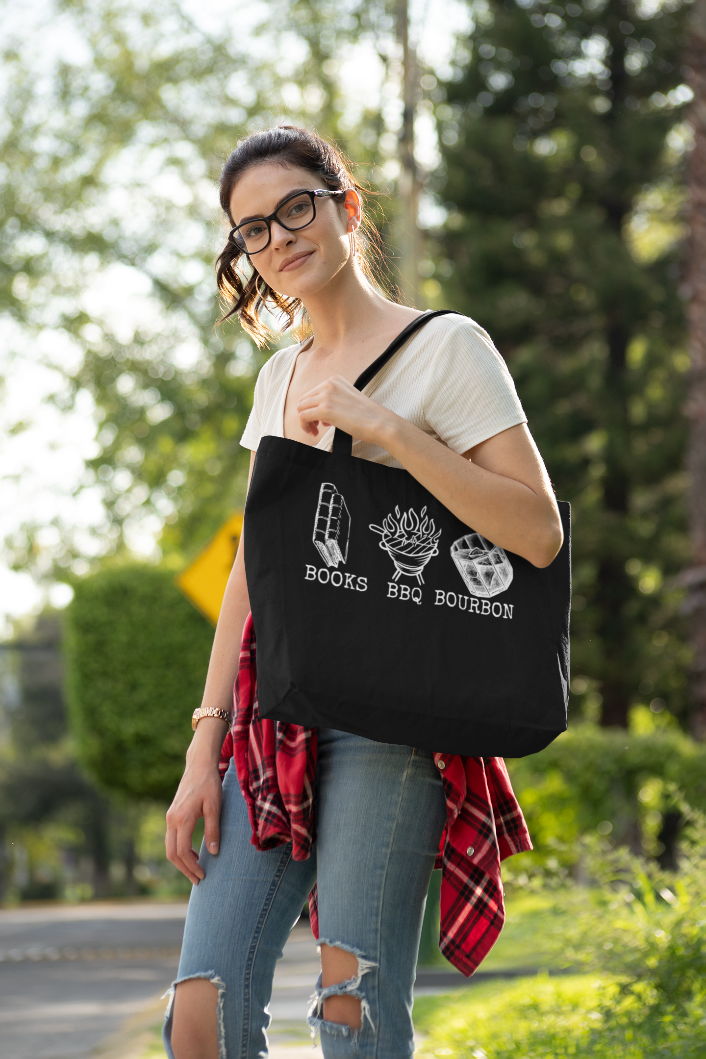 Books BBQ Bourbon Tote Bag